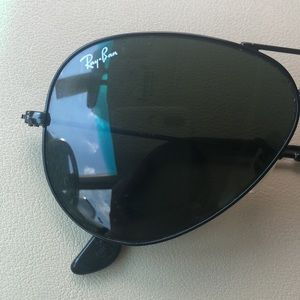 RayBans all black aviators